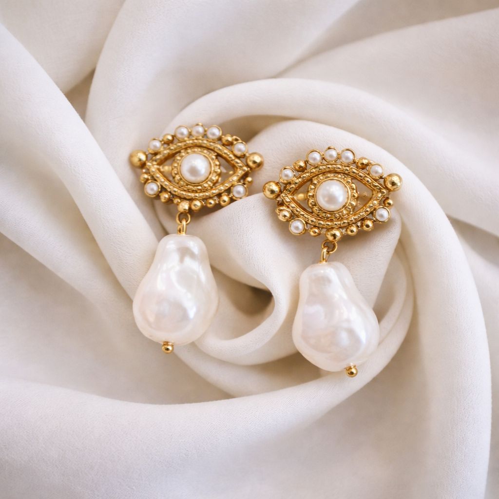 Evil Eye Pearl Drops