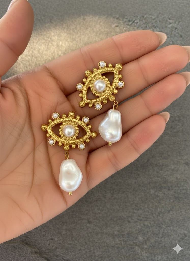 Evil Eye Pearl Drops
