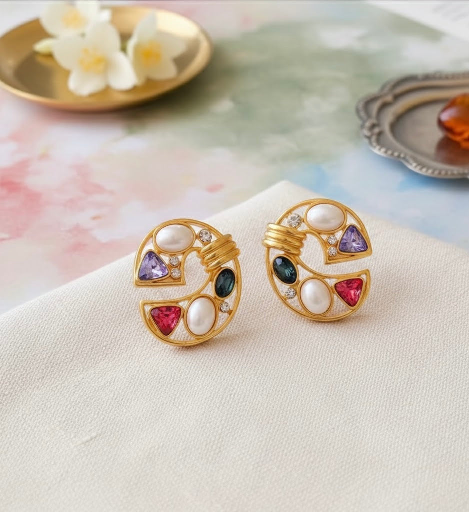 Jewel Mosaic Studs